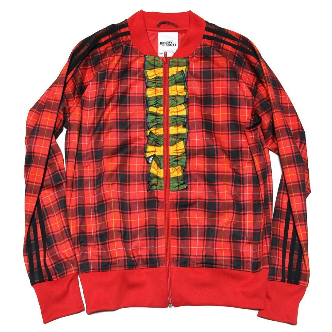 adidas x Jeremy Scott Track Jacket Size M Plaid Red Used | eBay