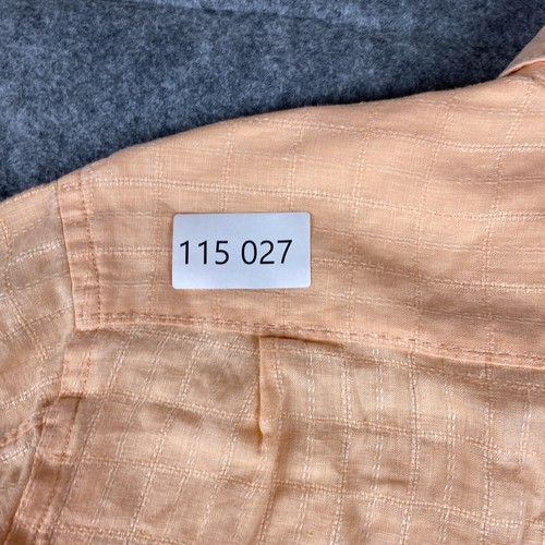 Tommy Bahama Shirt Mens Large Orange Plaid Linen Button Up Long Sleeve - Picture 11 of 11