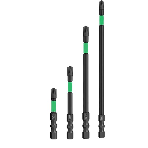 Jeu de pilotes d'écrou magnétique, 16 pièces, pilotes d'écrou longs métriques et SAE, mèches à tige hexagonale de 1/4 pouces, mèches à longue puissance avec PH1 PH2  1420
