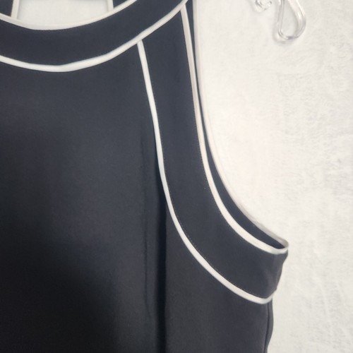 Abito donna nero senza maniche WHBM taglia 6 foderato ad A midi casa bianca mercato nero - Foto 7 di 17