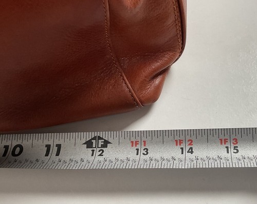 Marino Orlandi Leather Handbag Brown Weekender Tote - Picture 9 of 24