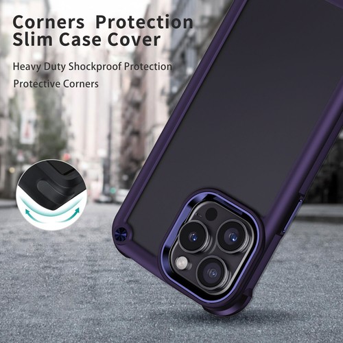 Funda delgada resistente híbrida resistente híbrida resistente para iPhone 14/14 Plus/14 Pro Max - Imagen 36 de 36