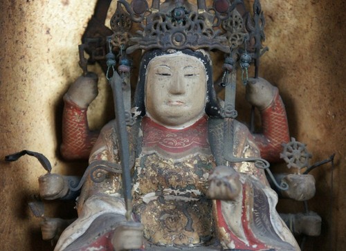 Antique Japan sculpture Butsuzo shrine 1750 mid Edo era craft - Picture 2 of 11
