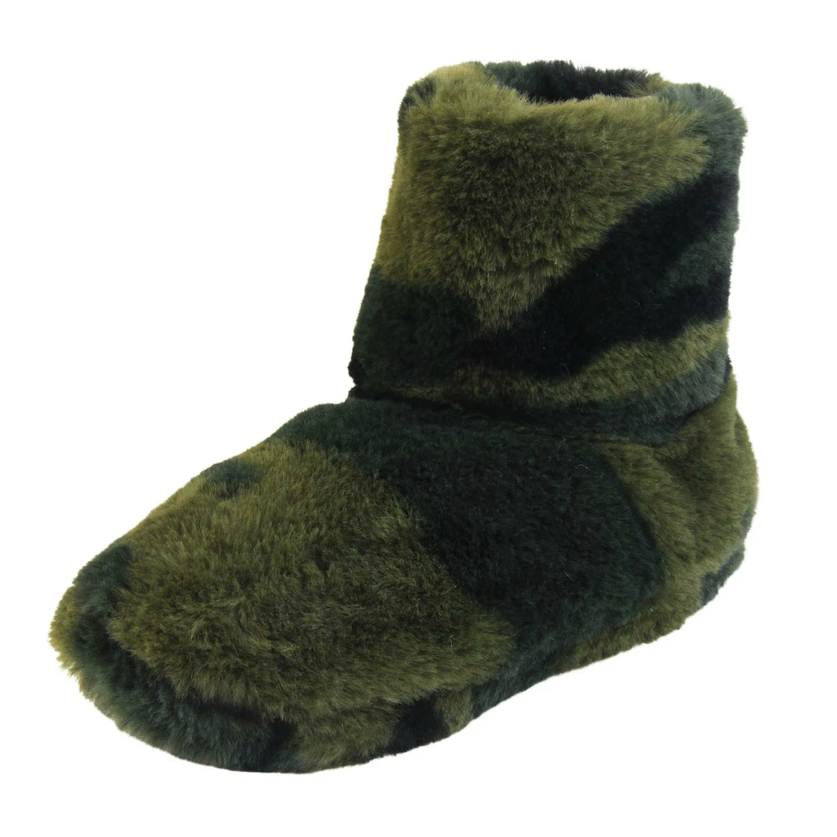 Boys Kids Camouflage Boot Slippers Army Slipper Boots Size 8 9 10