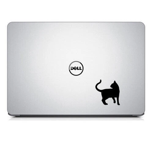 Black Small Cat Vinyl Sticker Decal for Macbook Air Pro Laptop Car Window Bumper - Image 3 of 4