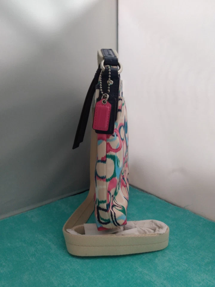 Coach NWT SIS Ikat Swingpack Crossbody F49495 SV/Multi Color Pink Green Blue - Image 3 of 4