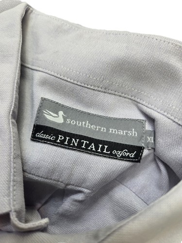Southern Marsh Long Sleeve Classic Pintail Oxford Shirt Gray Mens Size XL - Picture 9 of 9