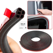 Car Door Rubber Seal Trunk Hood Sealing Strip EPDM Noise Weather Strips 5M 16Ft