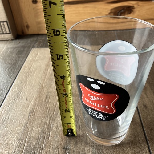 Vtg Miller High Life The Official Beer Sponsor Of Bowling Pint Glass Tumbler - 第 8/8 張圖片