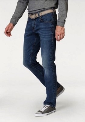 Mustang Jeans Chicago Tapered NEU Herren Denim Hose Blue Used Straight Comfort