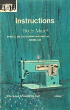 Large Deluxe-Edition Instructions Manual Singer 348 Sewing Machine