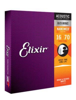 Elixir E11306 Nano 80/20 Acoustic 16-70 Bariton 6 St