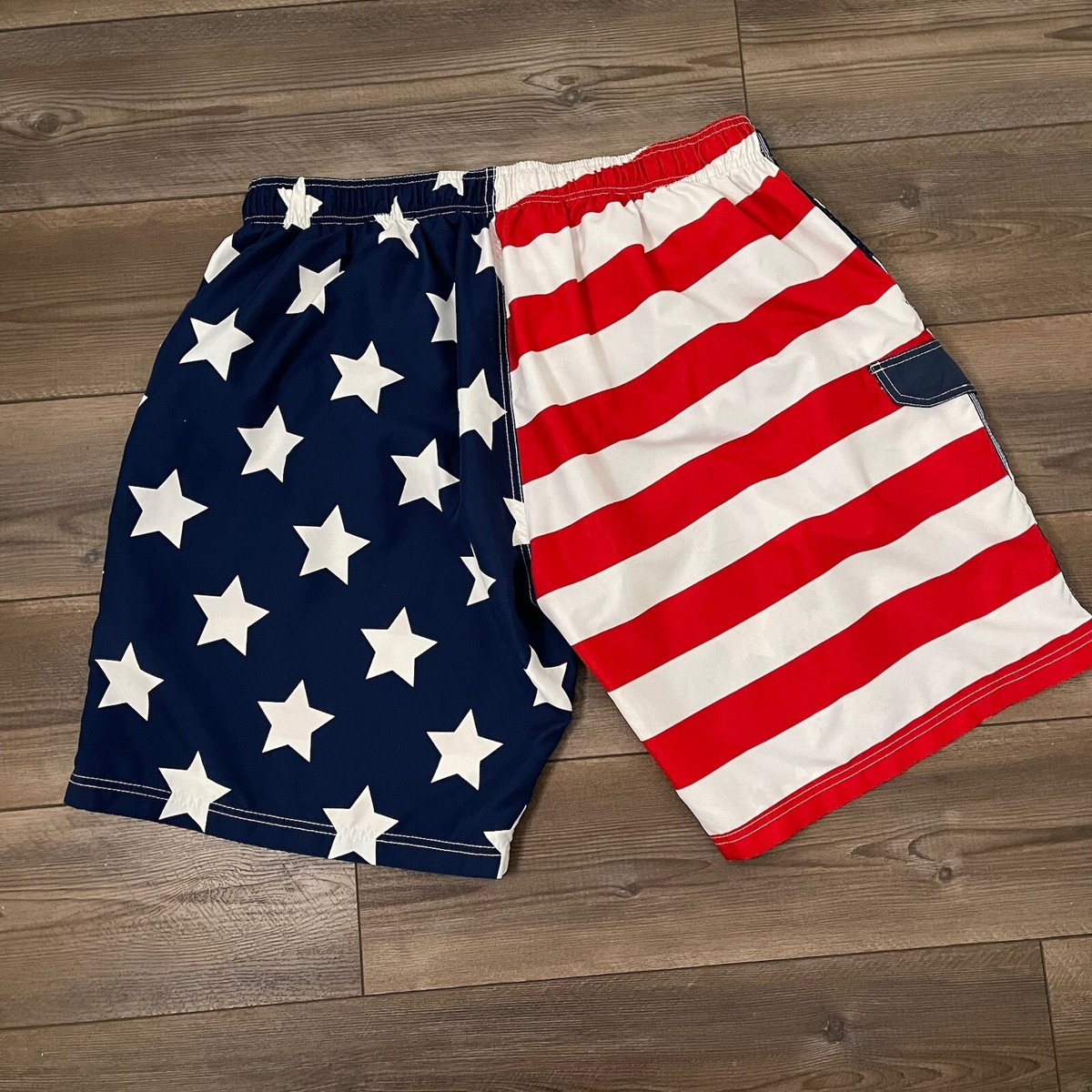 Kanu Surf Boys' American Flag Badeshorts – Schnelltrocknende Schwimmhose Mit UPF 50+