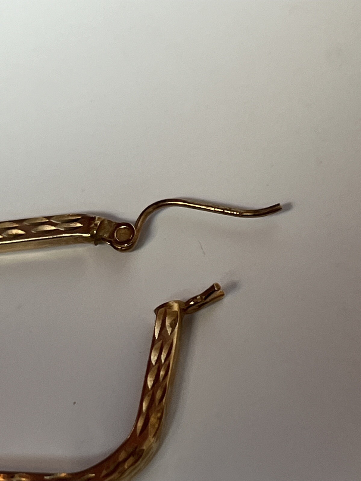 14k Gold Basic Earrings Square Hoops - image 4