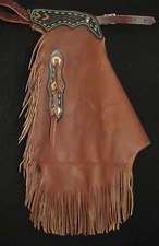 Custom Made Leather Chinks/Turquoise Chaps/Made In USA
