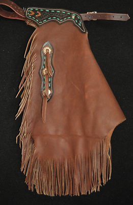 Chaps En Cuir Sur Mesure R Bar K - Neufs, Fabriqués Aux USA, Pour Adulte