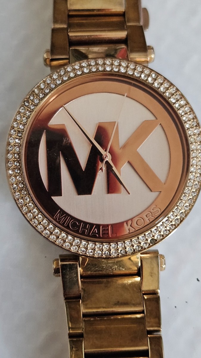 MICHAEL KORS MK5865 Parker All Rose Gold Tone 39mm MK Logo 