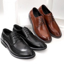 British Men's Leather Round Toe Lace Up Shoes Business Dress Work Casual Oxfords