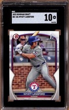 2023 Bowman Draft - Wyatt Langford #BD-106 (RC) - SGC 10