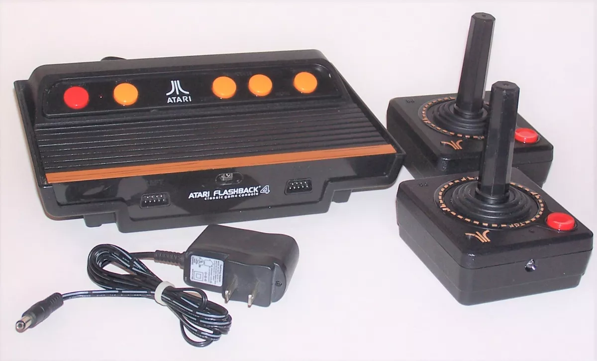 Atari Flashback 4 Classic Game Console 2 Controllers 76 Built in Atari Games