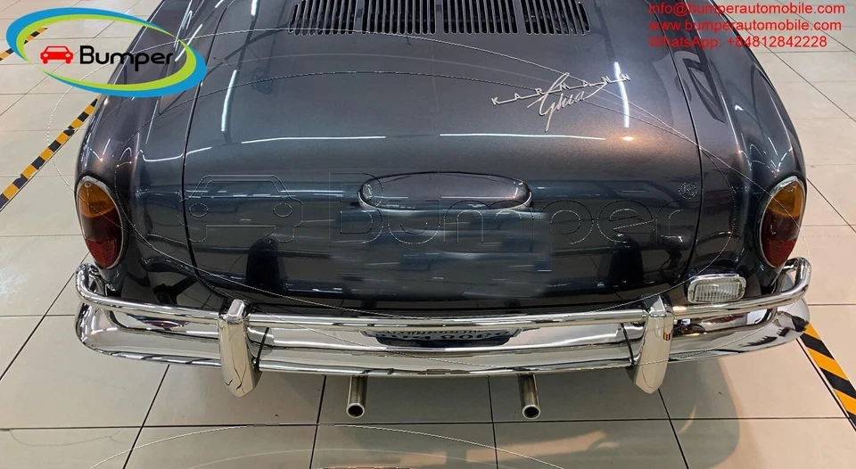 Parachoques trasero Volkswagen Karmann Ghia estilo EE. UU. año 1955 - 1966 nuevo Foto 3 de 4