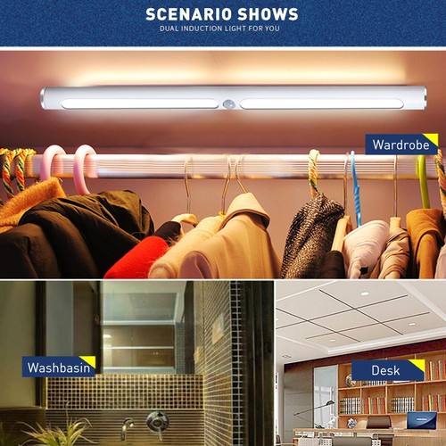 Lámpara LED con sensor de movimiento inalámbrico PIR tira magnética armario cocina - Imagen 3 de 17