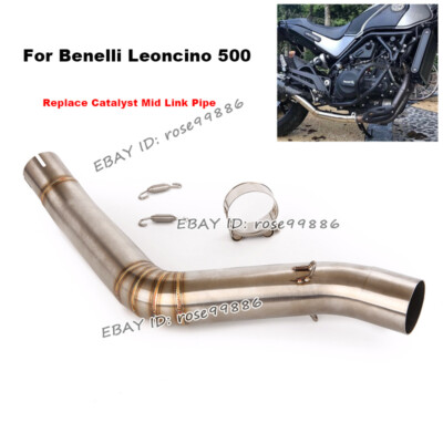 For Benelli Leoncino 500 Slip On Exhaust Mid Link Pipe Connecting 51mm Muffler