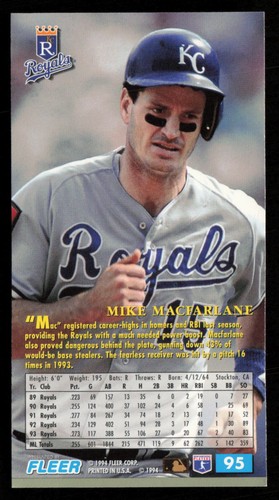 Tarjeta de béisbol Fleer Extra Bases 1994 única alta 2,5" x 4,5" *Tú eliges * - Imagen 88 de 361