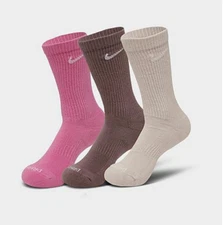 Nike Everyday Plus 3 Pack Cushioned Crew Socks Multicolor Size L