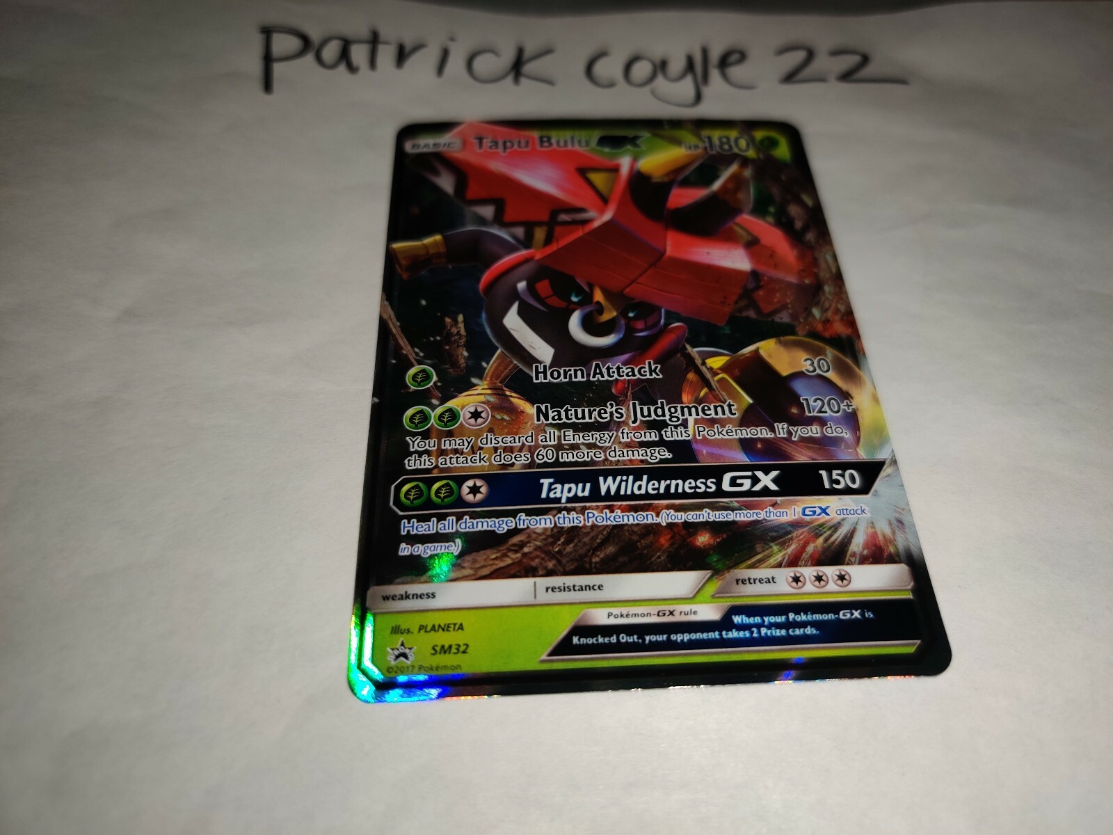 Pokémon TCG Tapu Bulu GX SM32 Black Star Promo Card - Near Mint Condition, Sun & Moon