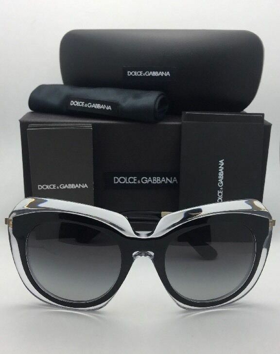New DOLCE & GABBANA Sunglasses DG 4282 675/8G Top Black on