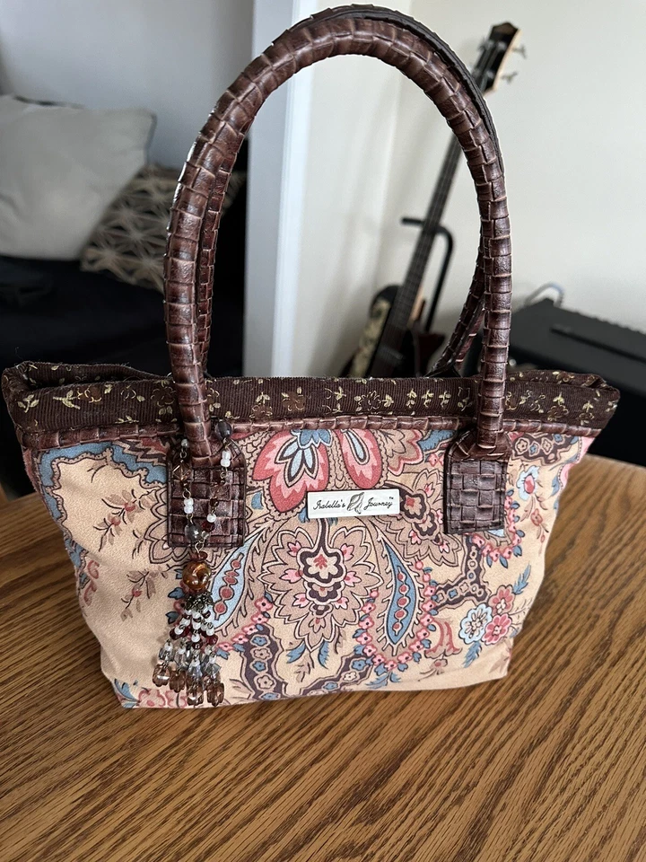 Bolso de Mano Tapiz Vintage Estampado Floral Cartera Otoño Moda Y2K Retro Foto 3 de 4