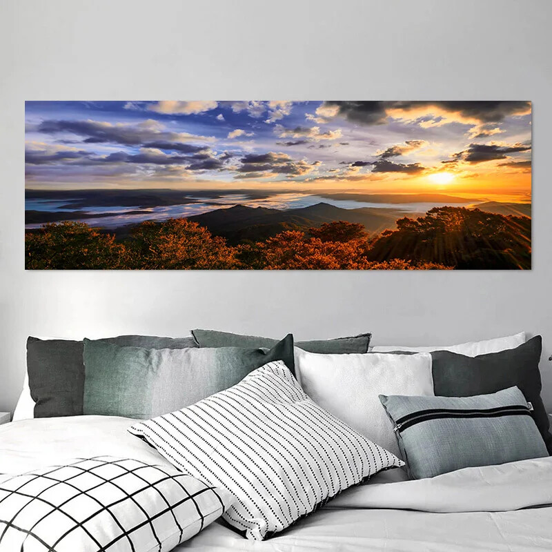 Nature Landscape Sea Sunset Wall Art Canvas Print for Home Decor