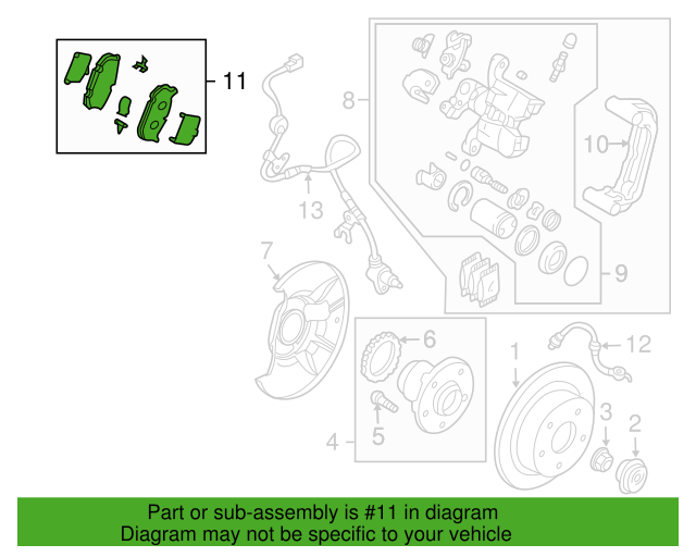 New OEM 2003 2005 Mazda 6 Rear Disc Brake Pad & Shims Set Kit GKYA