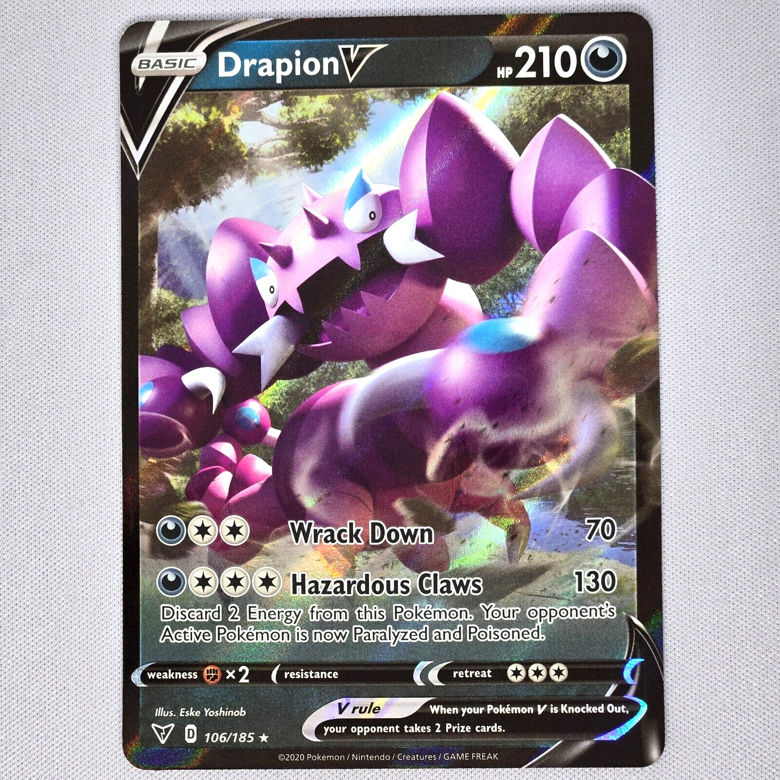 Drapion V 106/185 Vivid Voltage Holo Ultra Rare Pokemon Card TCG English NM