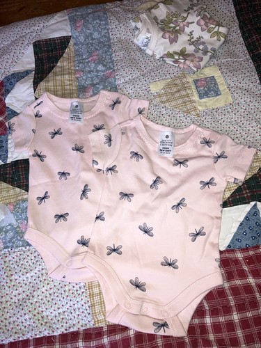 Baby Girl Bodysuits~New~Organic Cotton~0000 - Picture 3 of 7