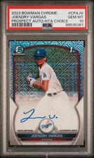 2023 Bowman Chrome Joendry Vargas HTA Choice Refractor 1st Auto #’d /150 PSA 10