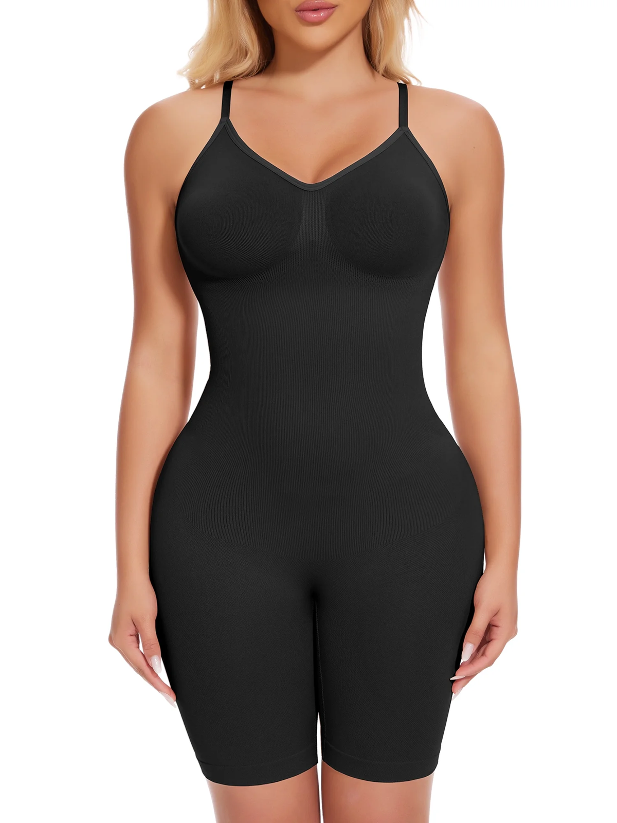 Slimming Seamless Racerback Shapewear Bodysuit for Women Tummy Control-image