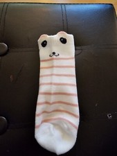 4 Pair Stripped Cat Socks Adult 