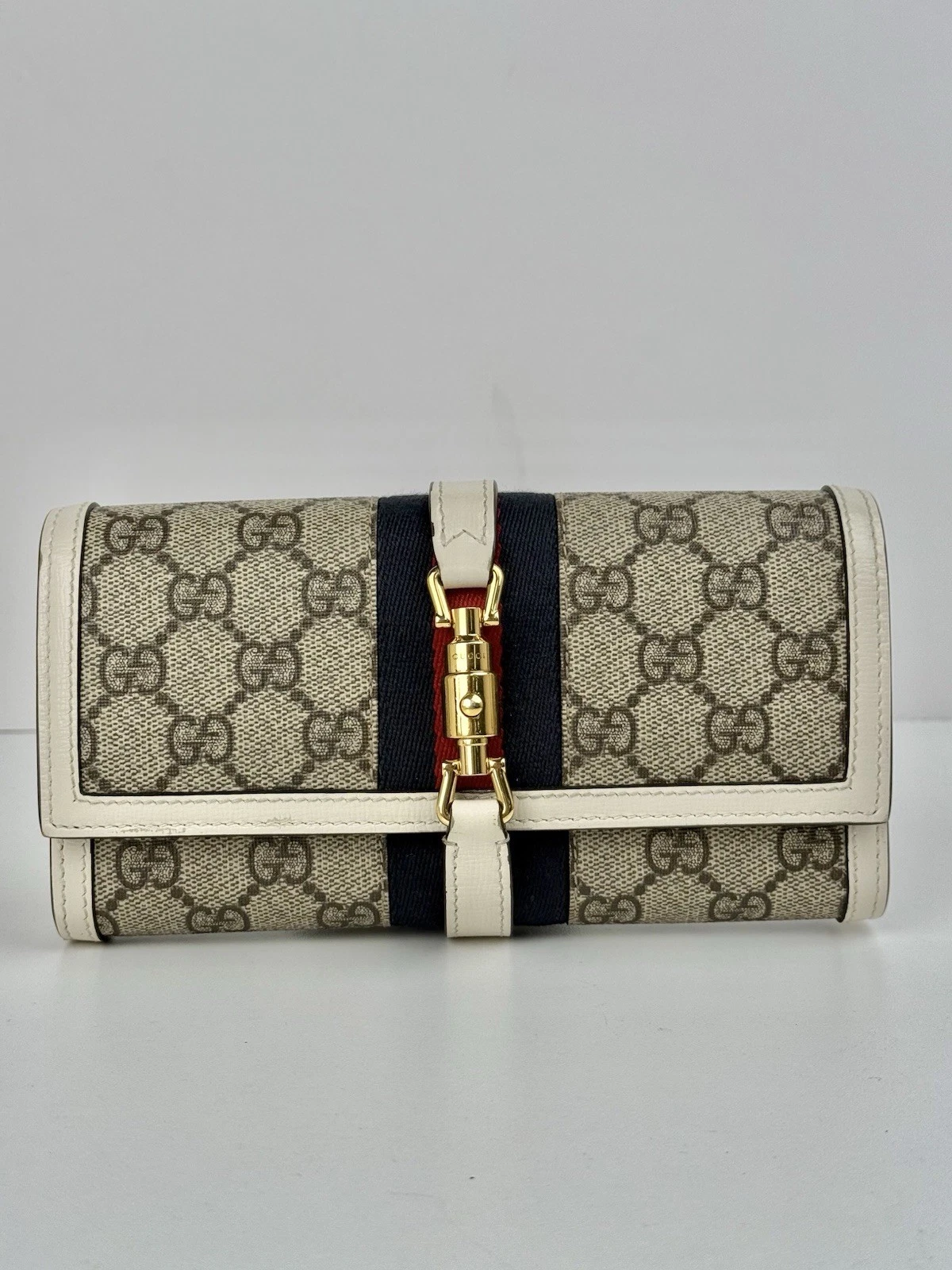 Portefeuille long Gucci Supreme monogramme Jackie 