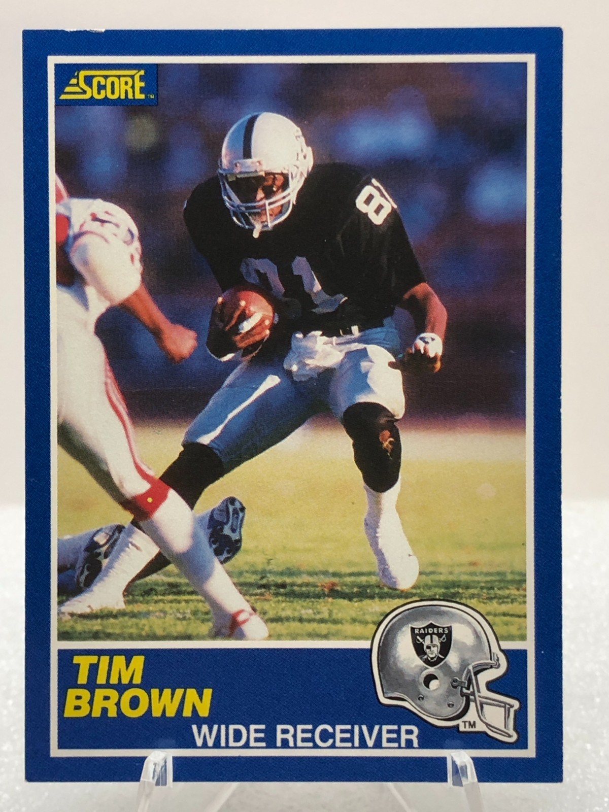 1989 Score Football | #86 Tim Brown Raiders Rookie