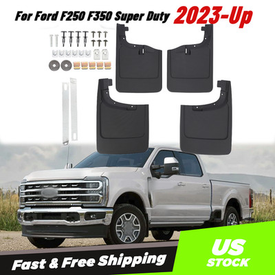 Full Set 4 Pieces For 23-24 F250 F350 Mud Flap Rock Fender Splash Guard OE Style