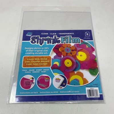 Grafix Shrink Film Clear 8.5x11, 6 Sheets Pack