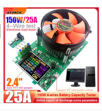 150W 4-wires Battery Capacity Tester 2.4 Inch TFT Color Screen CNC Type Electro