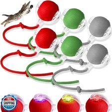 WinnerWhy 6 Pack Interactive Cat Ball Toy 360° Automatic New Interactive Roll