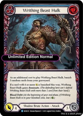 EN Writhing Beast Hulk (Blue) MON131 Monarch Rare LP