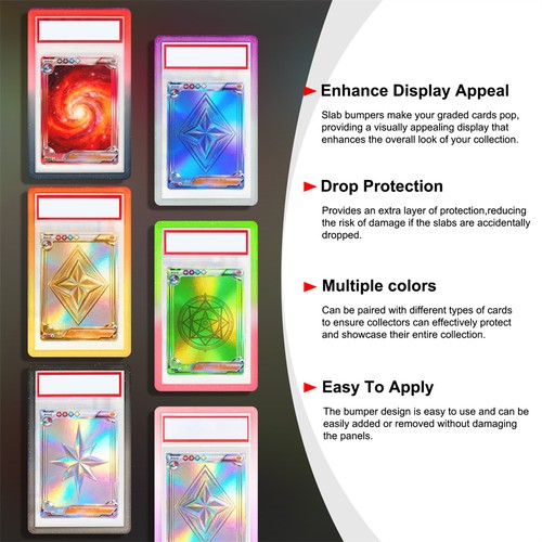 Hard TPU Slab Bumper Protector Guard for PSA Graded Cards Protection Skin Case - Picture 2 of 13