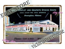 1943 Industrial Graphite Stocks Advertising Tin Sign bedroom