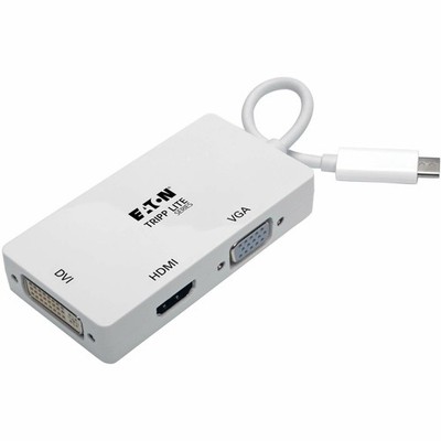 Eaton U44406NHDV4K6 USB-C Multiport Adapter 4K HDMI VGA DVI White