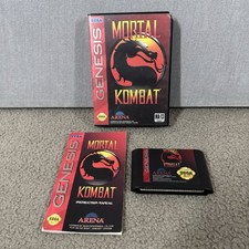 Mortal Kombat (Sega Genesis, 1993) CIB Complete in Box w/ Manual Tested